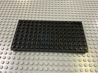 Pack of 2 - 8x16 Brick Plate (4204) Part LEGO® Black