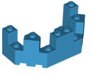Roof Castle Turret Top 4x8x2 1/3, Part# 6066 Part LEGO® Dark Azure  