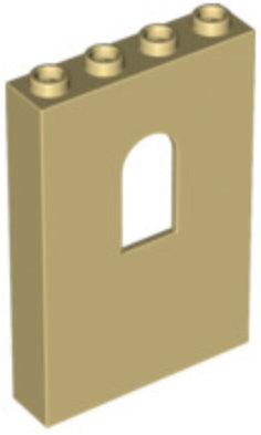 Panel 1x4x5 Window, Part #60808 Part LEGO® Tan Very Good