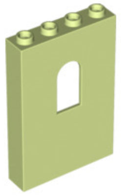 Panel 1x4x5 Window, Part #60808 Part LEGO® Yellowish Green Very Good