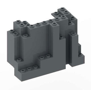 Rock Panel 4 x 10 x 6 Rectangular (BURP) PART # 6082 Part LEGO® Dark Gray (older)  
