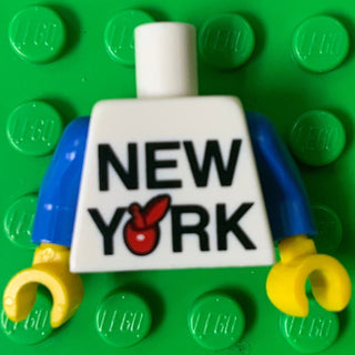Torso New York Big Red Apple Pattern with Blue Arms/Yellow Hands Part LEGO®   