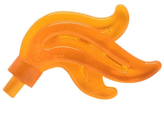Flame Small Minifigure Plume Feather, Part# 64647  LEGO® Trans-Orange  