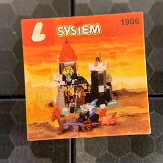 Majisto's Tower, Dragon Masters Set 1906 - Custom Printed 2x2 Tile Custom Parts B3 Customs