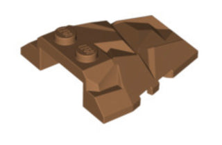 Rock Fractured Wedge, Part# 64867 Part LEGO® Medium Nougat 1 Part