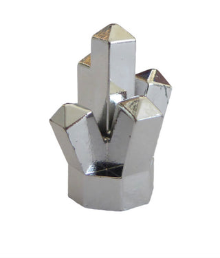 Rock 1x1 Crystal 5 Point Part# 52 Part LEGO® Chrome Silver
