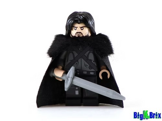 JON THE WHITE WOLF Custom Printed & Inspired Game of Thrones Lego Minifigure Custom minifigure BigKidBrix
