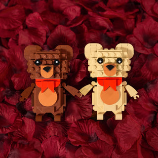 Teddy Pair Building Kit Bricker Builds