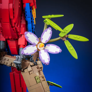 Scarlet Macaw Building Kit Bricker Builds