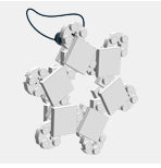 Holiday Ornaments Custom Building Set (Chris McVeigh) Building Kit LEGO® Platecraft Snowflake