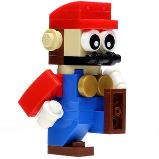 The Red Plumber Building Figure Building Kit B3 Customs