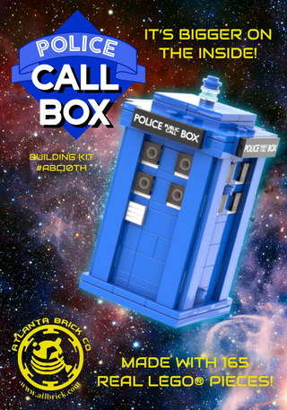 Police Call Box Building Kit #ABC10TH ABC Building Kit United Brick Co®