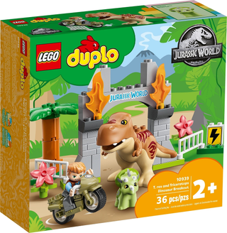 T. rex and Triceratops Dinosaur Breakout, 10939 Building Kit LEGO®