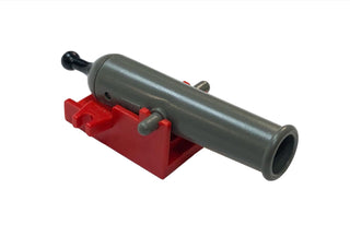 LEGO® Cannon with Cannon Base Part LEGO® Red Projectile Launcher Cannon Transitional with Black Handle