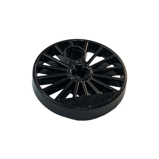 LEGO® Train Wheel RC Train, Spoked with Technic Axle Hole and Counterweight, 30 mm D., Part# 85489a Part LEGO® Black