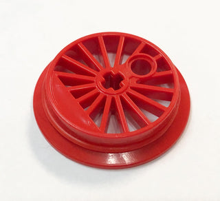 LEGO® Train Wheel RC Train, Spoked with Technic Axle Hole and Counterweight, 37 mm D., Part# 85489b Part LEGO® Red