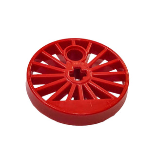 LEGO® Train Wheel RC Train, Spoked with Technic Axle Hole and Counterweight, 30 mm D., Part# 85489a Part LEGO® Red