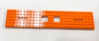 LEGO® Train Base 6 x 28 with 2 Square Cutouts and 3 Round Holes Each End (New Style), Part# 92339 Part LEGO® Orange Very Good