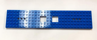 LEGO® Train Base 6 x 28 with 2 Square Cutouts and 3 Round Holes Each End (New Style), Part# 92339 Part LEGO® Blue Very Good