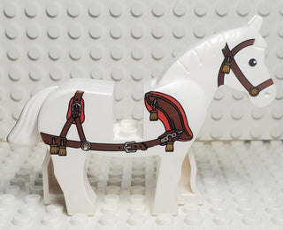 LEGO® Horse White with Reddish Brown Harness LEGO® Animals LEGO®