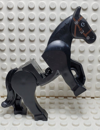 LEGO® Horse, Black Dark Brown Bridle LEGO® Animals LEGO® Like New  