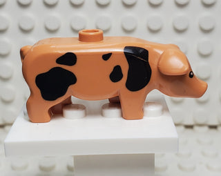 Pig with Black Spots, 87621pb02 LEGO® Animals LEGO®