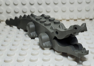 Alligator / Crocodile 8-teeth - 6026c01 LEGO® Animals LEGO® Dark Gray