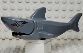 LEGO® Shark with Gills and Metal Plate and Band on Left Side, 14518c04pb02 LEGO® Animals LEGO®