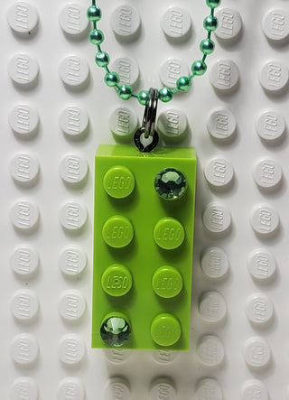Jeweled Brick Necklace Blings United Brick Co® Lime