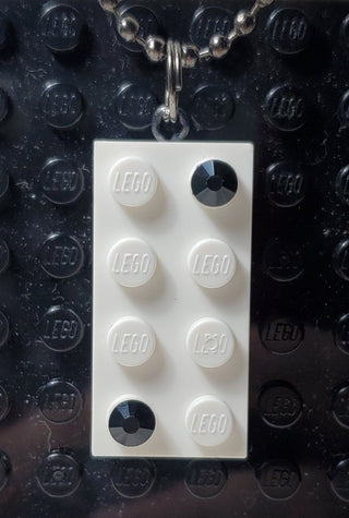 Jeweled Brick Necklace Blings United Brick Co® White