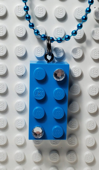 Jeweled Brick Necklace Blings United Brick Co® Dark Azure