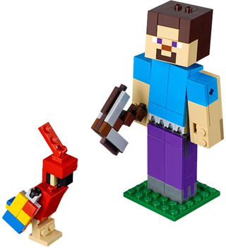 Minecraft Steve BigFig with Parrot, 21148-1 Building Kit LEGO®