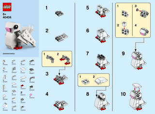 Monthly Mini Model Build Set - 2020 12 December, Human Rights Day Dove polybag, 40406 Building Kit LEGO®