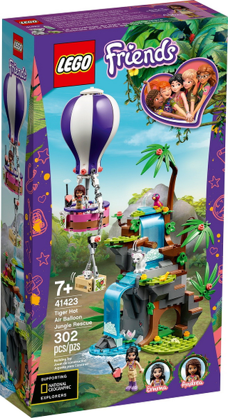 Tiger Hot Air Balloon Jungle Rescue, 41423 Building Kit LEGO®
