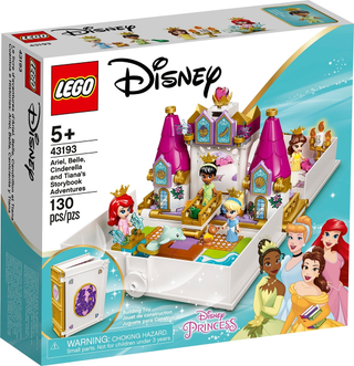 Ariel, Belle, Cinderella and Tiana's Storybook Adventures, 43193 Building Kit LEGO®