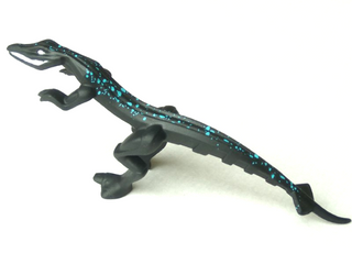 LEGO® Mutant Lizard Raptor Rubber Dinosaur LEGO® Animals LEGO® Black w/ Blue Specks, 54125pb02