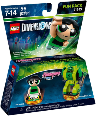 Fun Pack - The Powerpuff Girls (Buttercup and Mega Blast Bot), 71343 Building Kit LEGO®