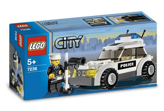 Police Car (Black sticker), 7236-1 Building Kit LEGO®