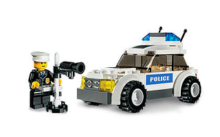 Police Car (Blue sticker), 7236 Building Kit LEGO®