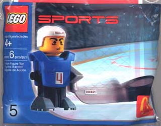 McDonald's Sports Set Number 5 - Blue Hockey Player #4 polybag, 7920 Building Kit LEGO®   