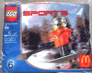 McDonald's Sports Set Number 6 - Orange Vest Snowboarder polybag, 7922 Building Kit LEGO®