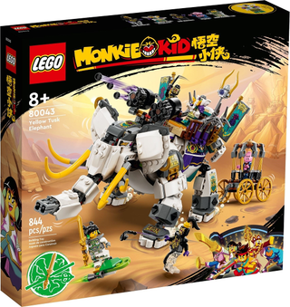 Yellow Tusk Elephant, 80043 Building Kit LEGO®