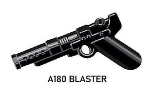 Custom Star Wars A180 Blaster For LEGO Minifigures. Custom, Accessory BigKidBrix Black