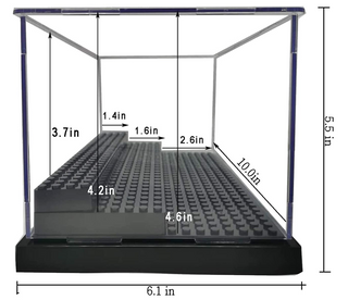 17x30 Studs, Minifigure & Model Display Case - Fits up to 40 Minifigures Display Case United Brick Co®