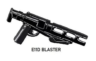Custom Star Wars E11D Blaster For LEGO Minifigures. Custom, Accessory BigKidBrix Black  