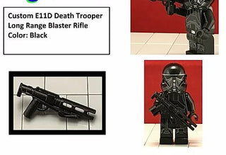 Custom Star Wars E11D Blaster For LEGO Minifigures. Custom, Accessory BigKidBrix