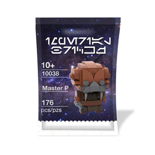Orange Masked Master, Custom BrickHeadz Building Kit Imperial Brickz