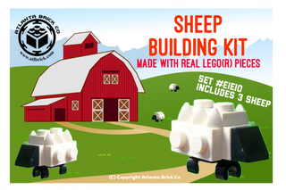 Sheep Building Kit (includes 3 sheep) #EIEIO ABC Building Kit Atlanta Brick Co   