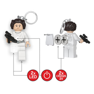 LEGO® Princess Leia Keychain LED Light 3” Keychain LEGO®