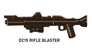 Custom Star Wars DC15 Rifle Blaster For LEGO Minifigures. Custom, Accessory BigKidBrix Black